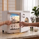 SucceBuy Scaldamani 23 l Lampada UV 6 W Riscaldamento 65 fino a 82 °C 45,2 x 28,5 x 35 cm 2 cesti in acciaio inox Bianco Per saloni e parrucchieri 5