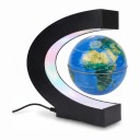 Globo magnético levitante de 8,5 cm con soporte en forma de C y retroiluminación LED 18 x 17,2 cm Decoración para mesa en habitación y oficina 3