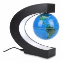 Globo magnético levitante de 8,5 cm con soporte en forma de C y retroiluminación LED 18 x 17,2 cm Decoración para mesa en habitación y oficina 5