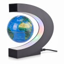Globo magnético levitante de 8,5 cm con soporte en forma de C y retroiluminación LED 18 x 17,2 cm Decoración para mesa en habitación y oficina 7