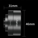 Obiettivo macro per smartphone Ulanzi 75 mm Ingrandimento 10x Messa a fuoco 45–90 mm Clip con filettatura 17 mm Vetro ottico Nero Per fotografia 8