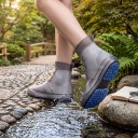 Silikonüberzüge für Schuhe bei Regen Verstärkte rutschfeste Sohle Wasserdichte Knöchelüberzüge für wiederholte Verwendung 2