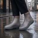Silikonüberzüge für Schuhe bei Regen Verstärkte rutschfeste Sohle Wasserdichte Knöchelüberzüge für wiederholte Verwendung 3