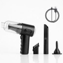 Aspiradora inalámbrica para coche 9000 Pa 1200 mAh Aspiradora mini manual con función de soplado carga USB 60 W Negra Para coche oficina y hogar 1