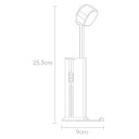 Lámpara de mesa LED extensible con función de powerbank y soporte para móvil 3 niveles de brillo Linterna Altura 15–25,3 cm USB 5 V Blanca Para leer 6