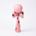 Marbled Pink Kendama with Black Spots 18.5 cm Wooden Japanese Ball on a String Game Coordination Training for Children and Adults 2