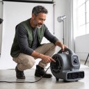 Ventilatore potente multifunzionale P-80A 3 velocità 125 W 350 CFM Presa passante Plastica PP Maniglia Per casa e officina 3