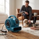 Ventilatore potente multifunzionale P-80A 3 velocità 125 W 350 CFM Presa passante Plastica PP Maniglia Per casa e officina 6