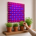LED Growing Panel for Plants 81 LED 18 x 18 cm Red and Blue Spectrum Aluminium Plate Hanging Kit for Seedlings Herbs and Flowers 2