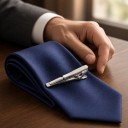 Pince à cravate Pince à cravate en métal avec clip à ressort et surface brillante Accessoire pour costume au travail et pour un mariage 4