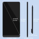 LCD zápisník 6,5 palce 15,5 x 7,6 x 0,5 cm Kapesní tabulka na psaní se stylusem Celoplošný displej 50 g Černý Na poznámky a skici 4