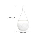 Bouřkové sklo Storm Glass Barometr ve tvaru kapky 12 x 6 cm Skleněná baňka s krystaly na dřevěném podstavci Průhledná Dekorace na stůl 5
