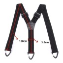 Men's Y-Shape Braces with Three Plastic Clips Width 3.8 cm Length 120 cm Elastic Polyester For Work and Suit 4