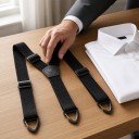 Men's Y-Shape Braces with Three Plastic Clips Width 3.8 cm Length 120 cm Elastic Polyester For Work and Suit 8