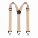 Men's Y-Shape Braces with Three Plastic Clips Width 3.8 cm Length 120 cm Elastic Polyester For Work and Suit 12