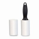 Lint Roller with Handle and 2 Rolls of 120 Tear-Off Sheets 23 x 10 cm Black Handle For Clothing Furniture and Car 1