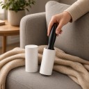 Lint Roller with Handle and 2 Rolls of 120 Tear-Off Sheets 23 x 10 cm Black Handle For Clothing Furniture and Car 5