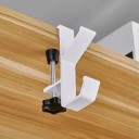 Kopfhörerhalter für den Tisch mit Schraubenklemme Zwei Haken Höhe 11 cm Aluminiumlegierung Für Gaming-Headset und Handtasche 7