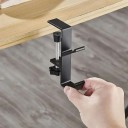 Kopfhörerhalter für den Tisch mit Schraubenklemme Zwei Haken Höhe 11 cm Aluminiumlegierung Für Gaming-Headset und Handtasche 8