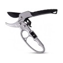 Forbici da giardinaggio per rami Lunghezza 20 cm Lama 6 cm Taglio fino a 20 mm Corpo in metallo Manico antiscivolo Argento e nero Per alberi e arbusti 3