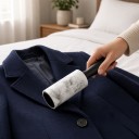 Lint Roller with Handle and 4 Rolls of 240 Tear-Off Sheets 23 x 10 cm Black Handle For Clothing Furniture and Car 6