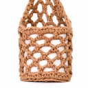 Makramee-Blumentopf-Hängkorb 28 x 15 cm Aus Seil Geflochten Brauner Boho Übertopf für Pflanzen und Sukkulenten zum Aufhängen an der Wand 6