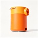 Mini bomba eléctrica 3,7 x 4 x 5 cm para insuflar e desinflar com lanterna LED 300 lm bateria 1000 mAh e USB-C laranja para colchões 1