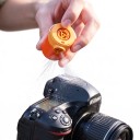 Mini bomba eléctrica 3,7 x 4 x 5 cm para insuflar e desinflar com lanterna LED 300 lm bateria 1000 mAh e USB-C laranja para colchões 2