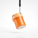 Mini bomba eléctrica 3,7 x 4 x 5 cm para insuflar e desinflar com lanterna LED 300 lm bateria 1000 mAh e USB-C laranja para colchões 3