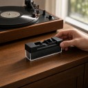 Sada na čištění vinylových desek Kartáč 127 x 45 mm s průhledným krytem Kartáček na hrot přenosky Černá Pro gramofony a LP desky 4