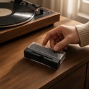 Sada na čištění vinylových desek Kartáč 127 x 45 mm s průhledným krytem Kartáček na hrot přenosky Černá Pro gramofony a LP desky 6