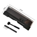 Sada na čištění vinylových desek Kartáč 127 x 45 mm s průhledným krytem Kartáček na hrot přenosky Černá Pro gramofony a LP desky 10