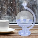 Sklenený vodný barometer na predpoveď počasia 15 cm Guľa na podstavci s trubičkou Modré farbivo a striekačka v balení Dekorácia do bytu 5