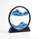 3D-Bild mit beweglichem Sand Rundes Sandpendelbild 18 x 19 cm Glas und Ständer Tischdekoration für Wohnzimmer und Büro 5