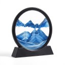 3D-Bild mit beweglichem Sand Rundes Sandpendelbild 18 x 19 cm Glas und Ständer Tischdekoration für Wohnzimmer und Büro 7
