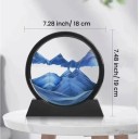 3D-Bild mit beweglichem Sand Rundes Sandpendelbild 18 x 19 cm Glas und Ständer Tischdekoration für Wohnzimmer und Büro 8