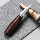 Řezbářský nůž Délka 16 cm Štíhlá prohnutá čepel 6 cm z nerezové oceli Dřevěná rukojeť Na vyřezávání dřeva a jemné detaily 4