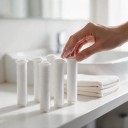 Náhradní filtrační vložky do sprchové hlavice 8 ks Délka 8,1 cm PP bavlna Bílé Vyměnitelný filtr pro ruční sprchu s filtrem 4