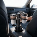 Rozšiřovač držáku nápojů do auta Pro 3 nápoje Otočná ramena o 360° Nastavitelná základna do kulatého držáku Černý Organizér na pití 6