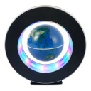 Globo magnetico levitante 8,5 cm con base circolare 17,5 cm e retroilluminazione LED colorata Decorazione e lampada da tavolo 1