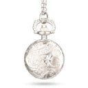 Mini Taschenuhr mit Deckel und Fenster 2,4 cm Quarz Römische Ziffern Kette 78 cm Vintage Stil Unisex 6
