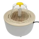 Fontana per gatti 1,2 l con beccuccio a forma di fiore Pompa con spina EU 230 V Filtro e ricircolo dell'acqua Distributore 10