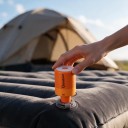 Mini pompa elettrica 3,7 x 4 x 5 cm 400 l/min per gonfiaggio e sgonfiaggio con luce 300 lm e magnete per materassini 2