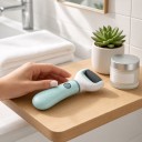 Lima eléctrica para talones con cabeza rotativa 7,5 x 19 cm Carga a través de USB 2 rodillos de repuesto Eliminación de piel dura 6