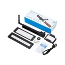 Adaptador para digitalização de negativos 35 mm e 120 Barra de alumínio 265 a 470 mm Iluminação LED 11 níveis de brilho Arca-Swiss Preto Para câmara 3
