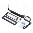 Adaptador para digitalização de negativos 35 mm e 120 Barra de alumínio 265 a 470 mm Iluminação LED 11 níveis de brilho Arca-Swiss Preto Para câmara 6