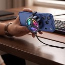 Cooler para telemóvel com ventilador 6000 rpm RGB iluminação 62,5 x 24 mm Alimentação USB 5 V Clipe elástico Preto Para jogar 2