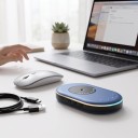 Simulador de movimento do rato Mouse Jiggler com temporizador de 0,5 a 4 h e retroiluminação RGB USB-C contra suspensão e bloqueio do computador 4