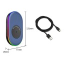 Simulador de movimento do rato Mouse Jiggler com temporizador de 0,5 a 4 h e retroiluminação RGB USB-C contra suspensão e bloqueio do computador 5