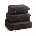 Conjunto de 3 organizadores de compressão para mala 30 x 20 cm 35 x 24 cm e 40 x 35 cm Cubos de arrumação de viagem com fecho para roupa 1